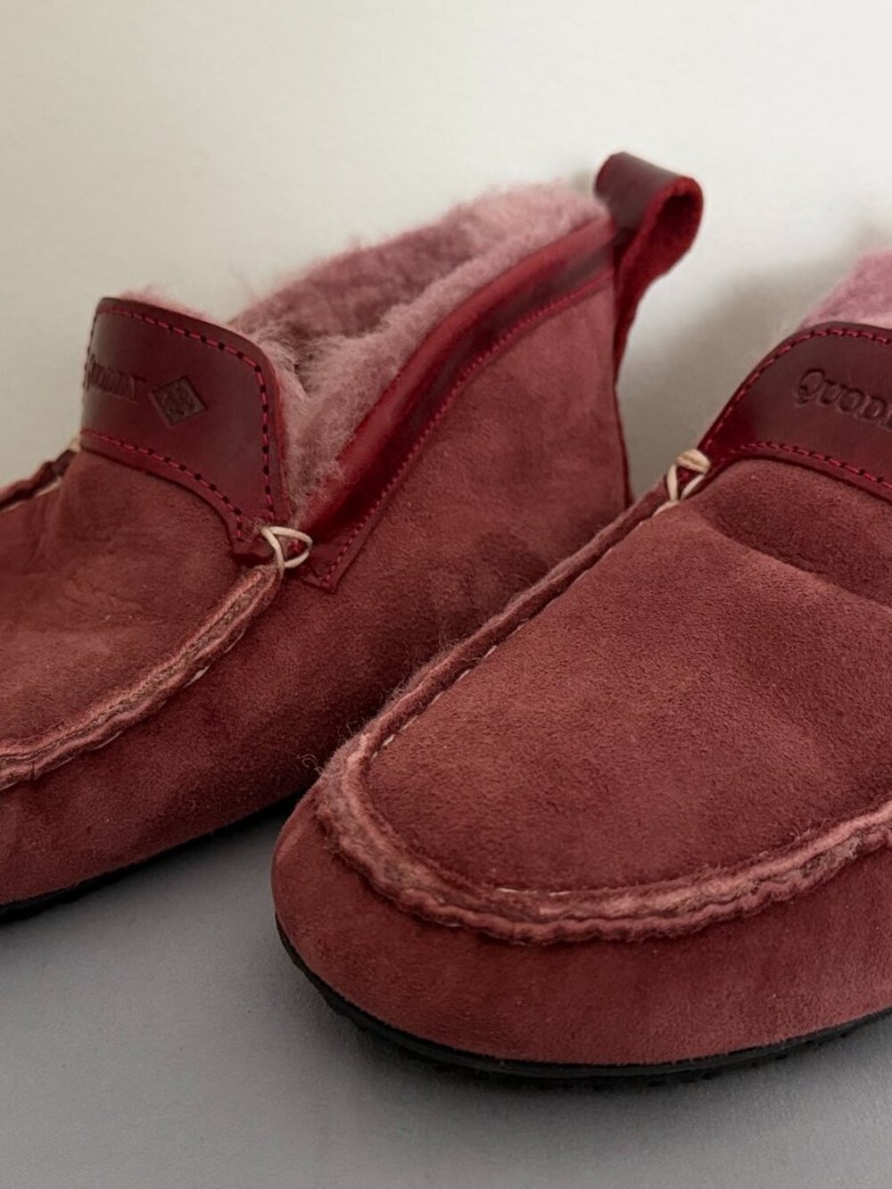 Quoddy Womens Cuddle Esq Slippers Rose Pink Moccasin Comfort Shoes size 9